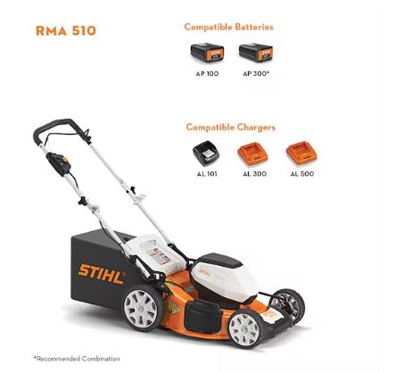 RMA 510 Cordless Lawn Mower | Battery Powered Lawn Mower