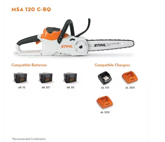 STIHL MSA 120 C-BQ | Cordless Chainsaw