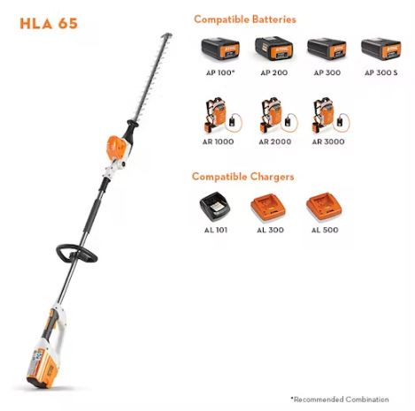 HLA 65 Extended Reach Battery Powered Hedge Trimmer